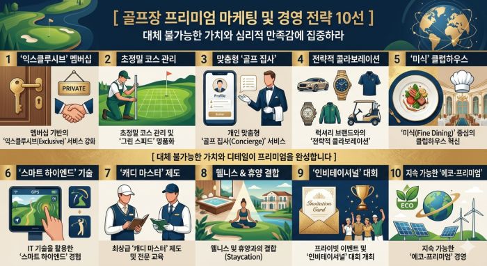 골프장 경쟁이 심해질 때에 프리미엄 마케팅 및 경영 전략 10가지