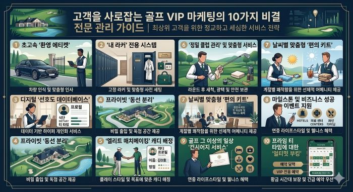 골퍼를 사로잡는 VIP 고객 관리 비법 10가지