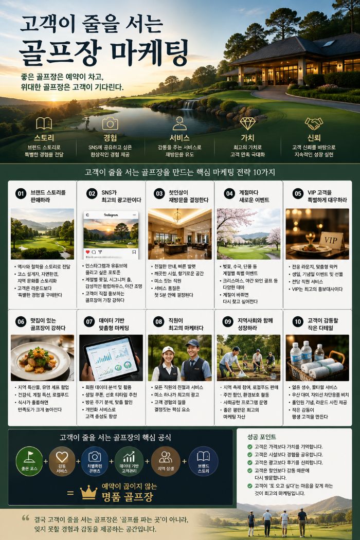 고객이 줄을 서는 골프장 마케팅
