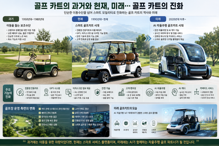 골프 카트의 과거와 현재, 미래... 골프 카트의 진화